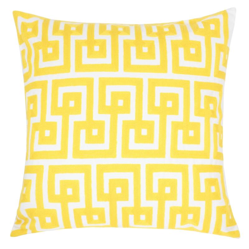 Jenny Cotton 20" Square Decorative Throw Pillow