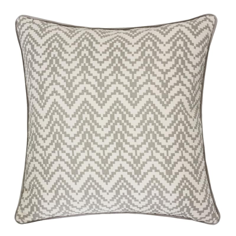 Zoe Chevron Bow 20" Square Decorative Throw Pillow
