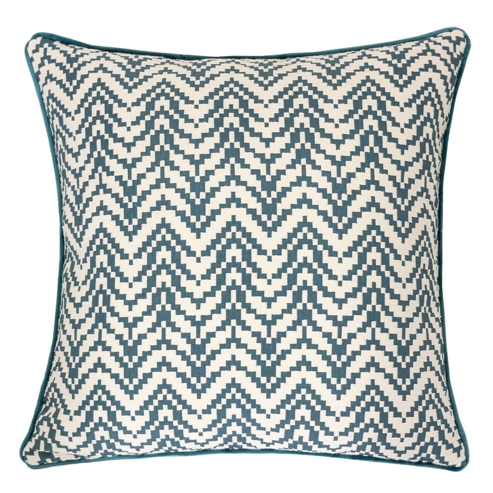 Zoe Chevron Bow 20" Square Decorative Throw Pillow