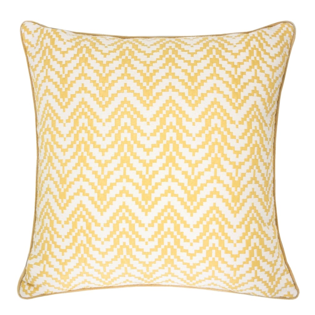 Zoe Chevron Bow 20" Square Decorative Throw Pillow