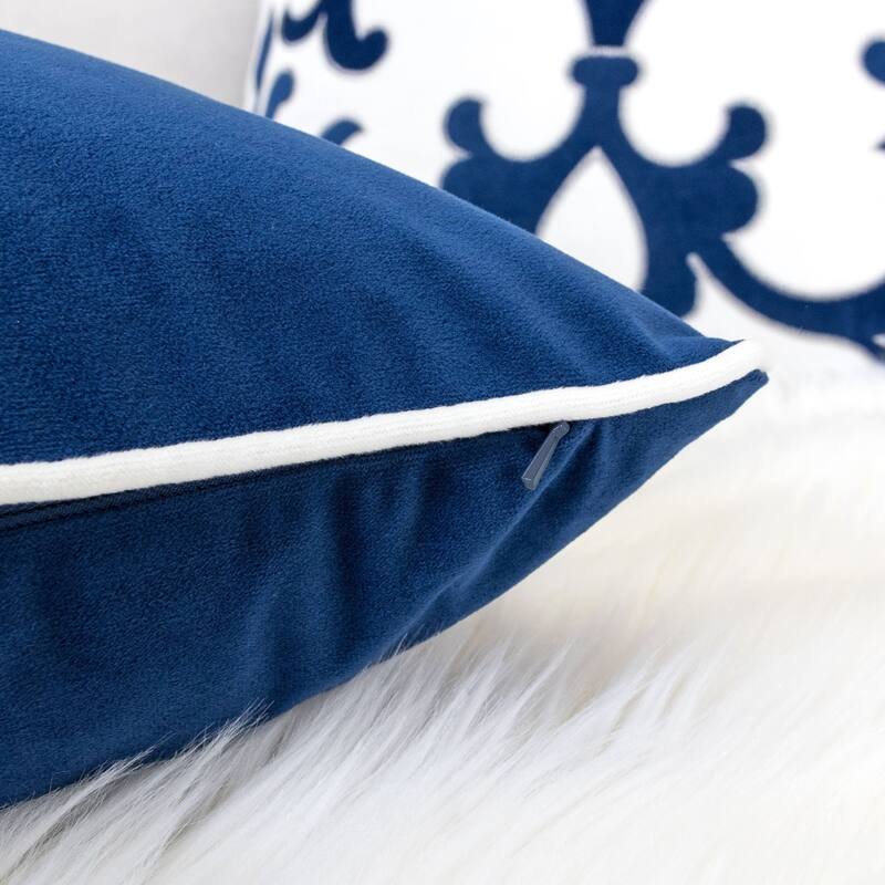 Anchor Embroidery 20" Square Decorative Throw Pillow