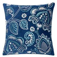 Palms Blue and White Square Indoor/Outdoor Knife Edge Pillows (Set of 2) by  Havenside Home - On Sale - Bed Bath & Beyond - 30417980