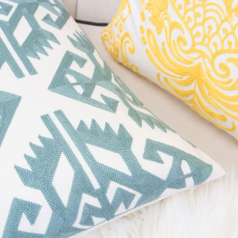 Madelyn Cotton 20" Square Decorative Throw Pillow