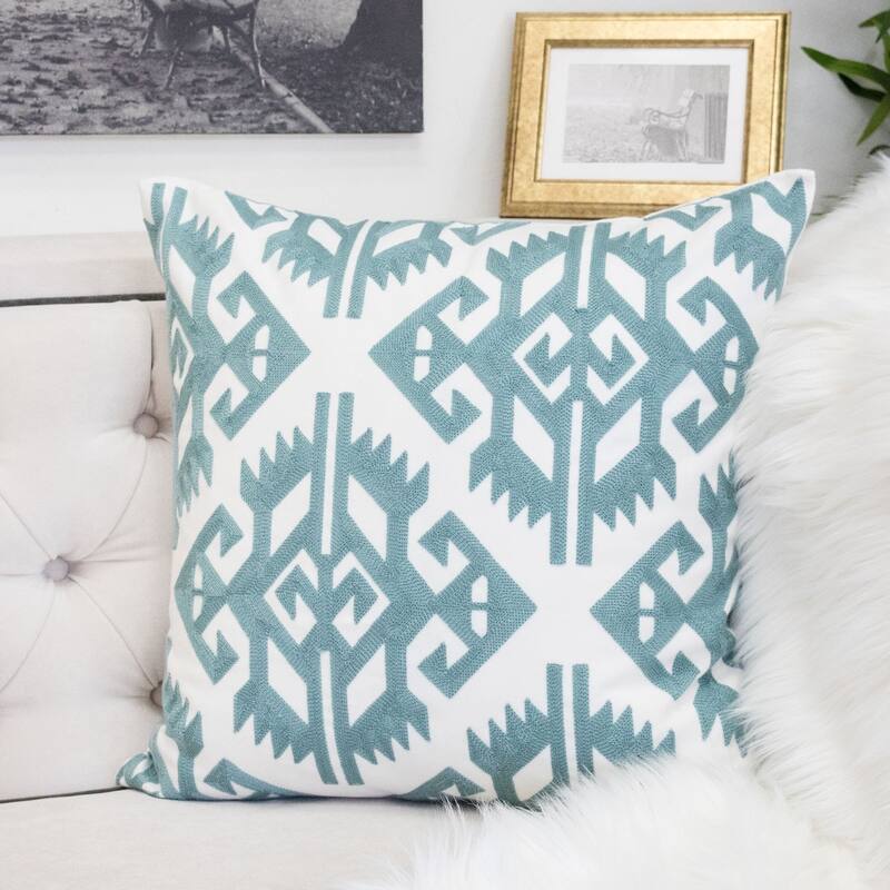 Madelyn Cotton 20" Square Decorative Throw Pillow