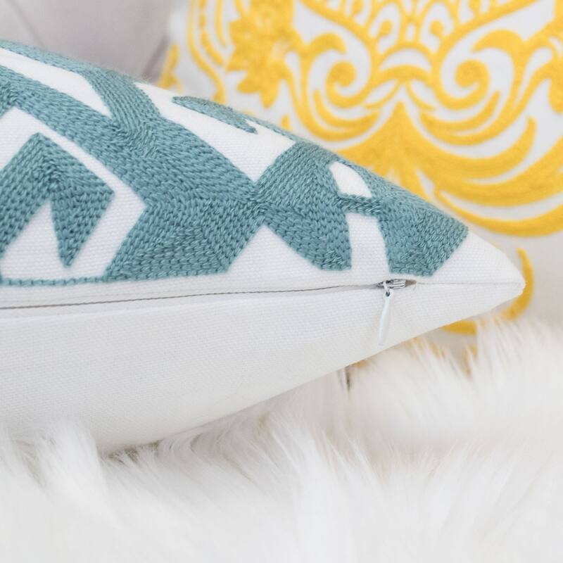 Madelyn Cotton 20" Square Decorative Throw Pillow