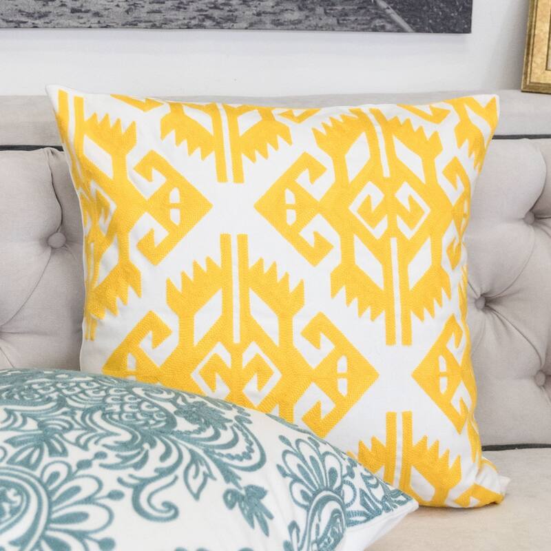 Madelyn Cotton 20" Square Decorative Throw Pillow