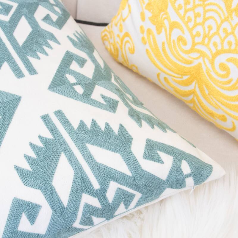 Madelyn Cotton 20" Square Decorative Throw Pillow