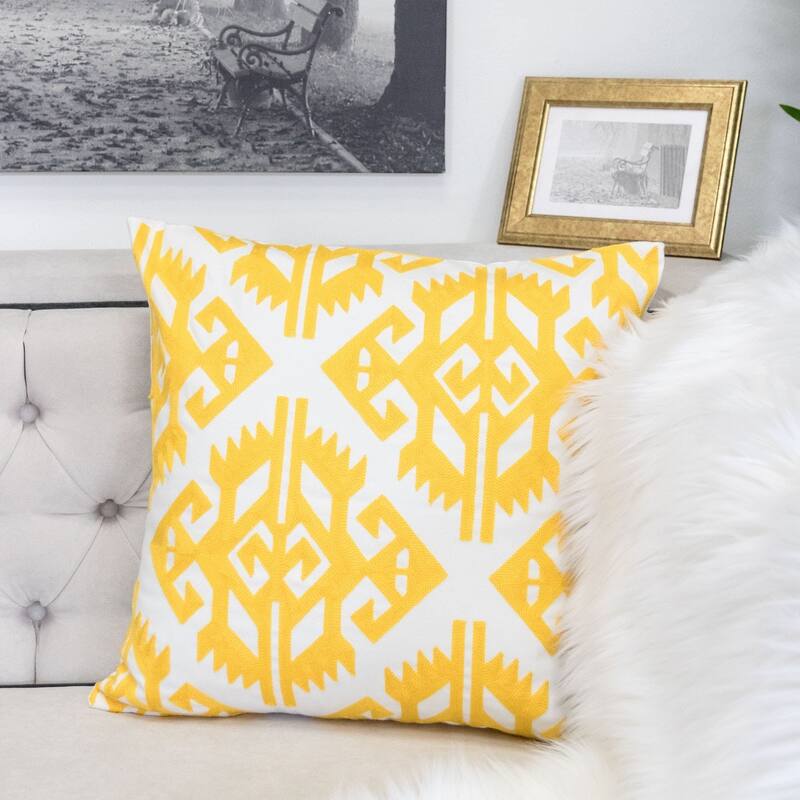 Madelyn Cotton 20" Square Decorative Throw Pillow