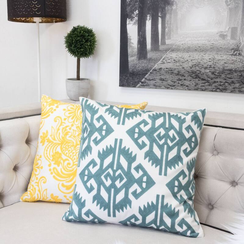 Madelyn Cotton 20" Square Decorative Throw Pillow