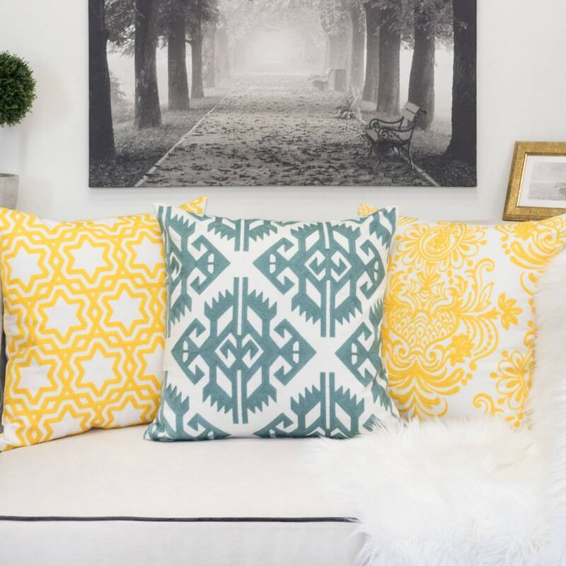 Madelyn Cotton 20" Square Decorative Throw Pillow