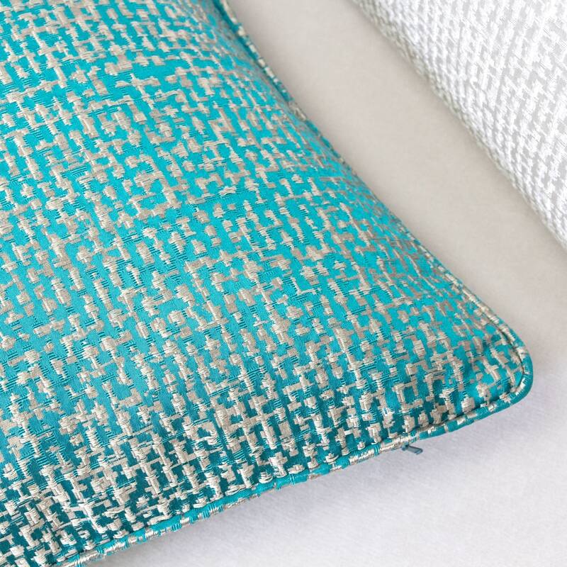 Chloe Jacquard Plaid Throw Pillow