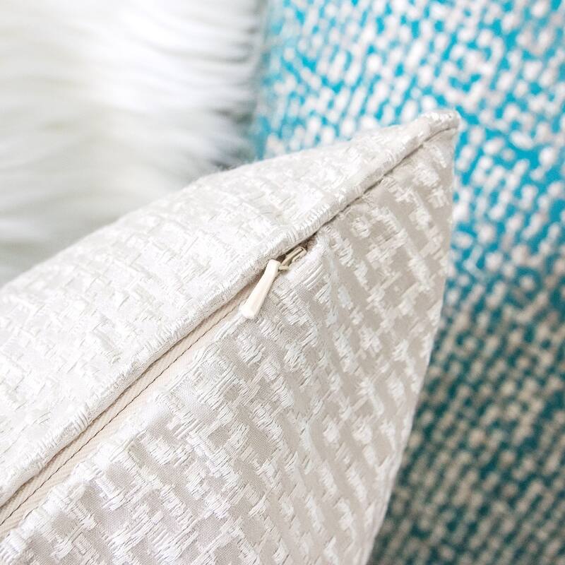 Chloe Jacquard Plaid Throw Pillow