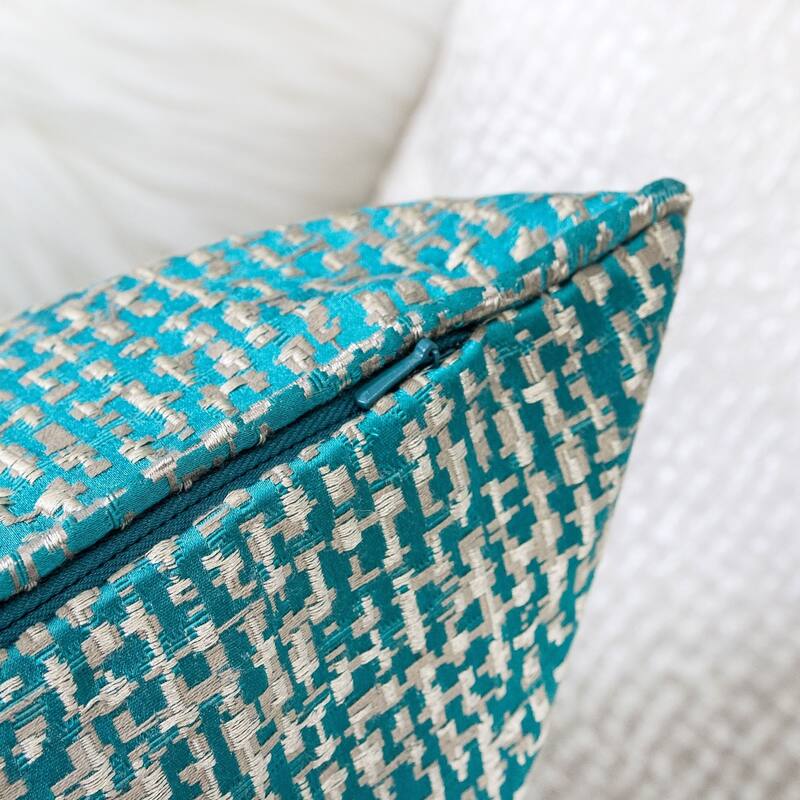 Chloe Jacquard Plaid Throw Pillow