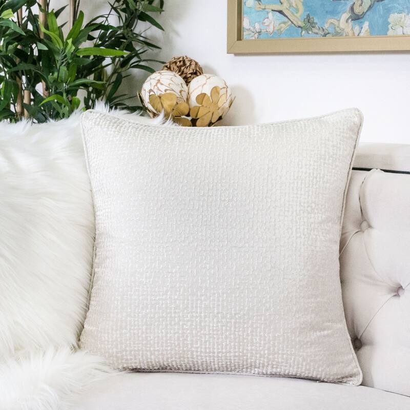 Chloe Jacquard Plaid Throw Pillow