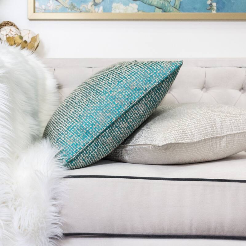 Chloe Jacquard Plaid Throw Pillow