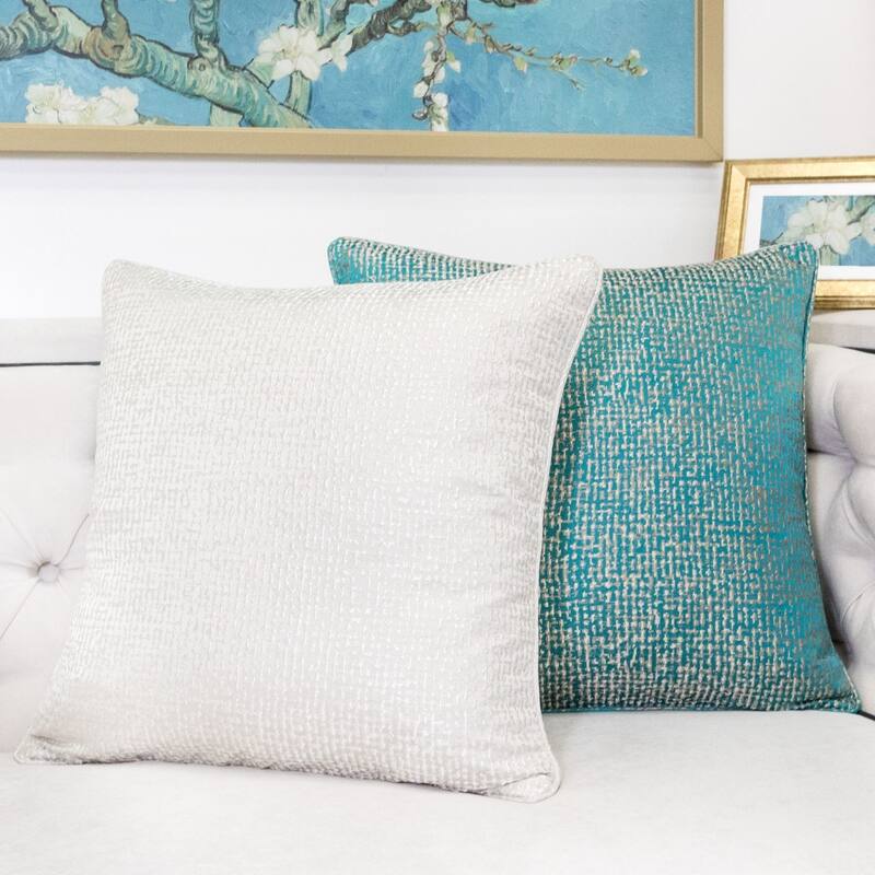 Chloe Jacquard Plaid Throw Pillow