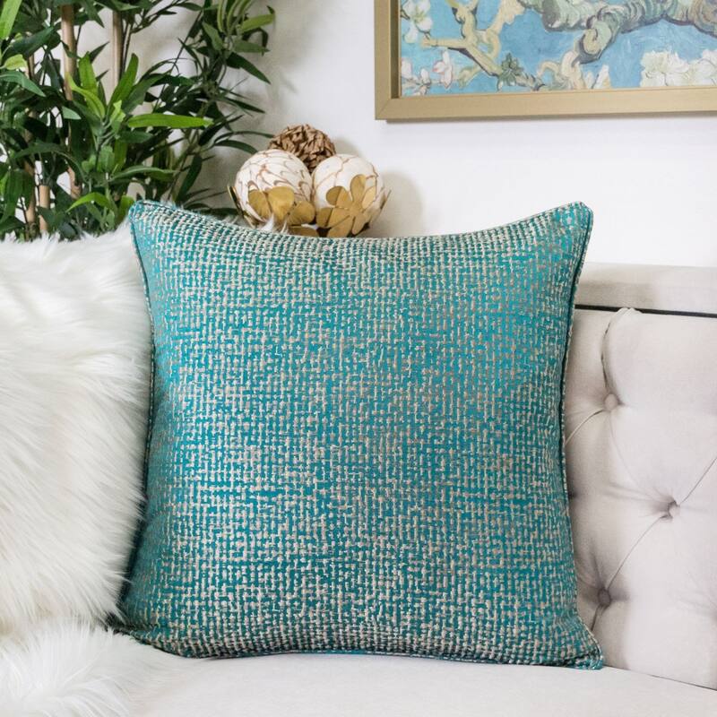 Chloe Jacquard Plaid Throw Pillow