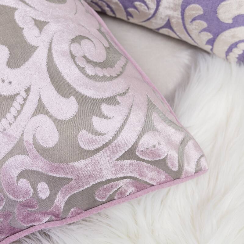 Hailey Modern Velvet 20" Square Decorative Throw Pillow