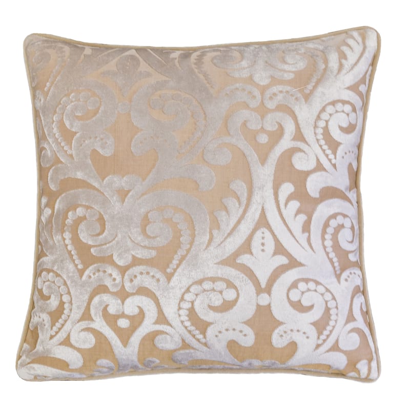 Hailey Modern Velvet 20" Square Decorative Throw Pillow