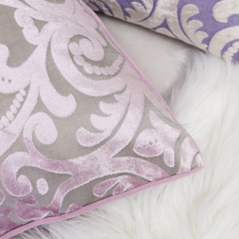 Hailey Modern Velvet 20" Square Decorative Throw Pillow