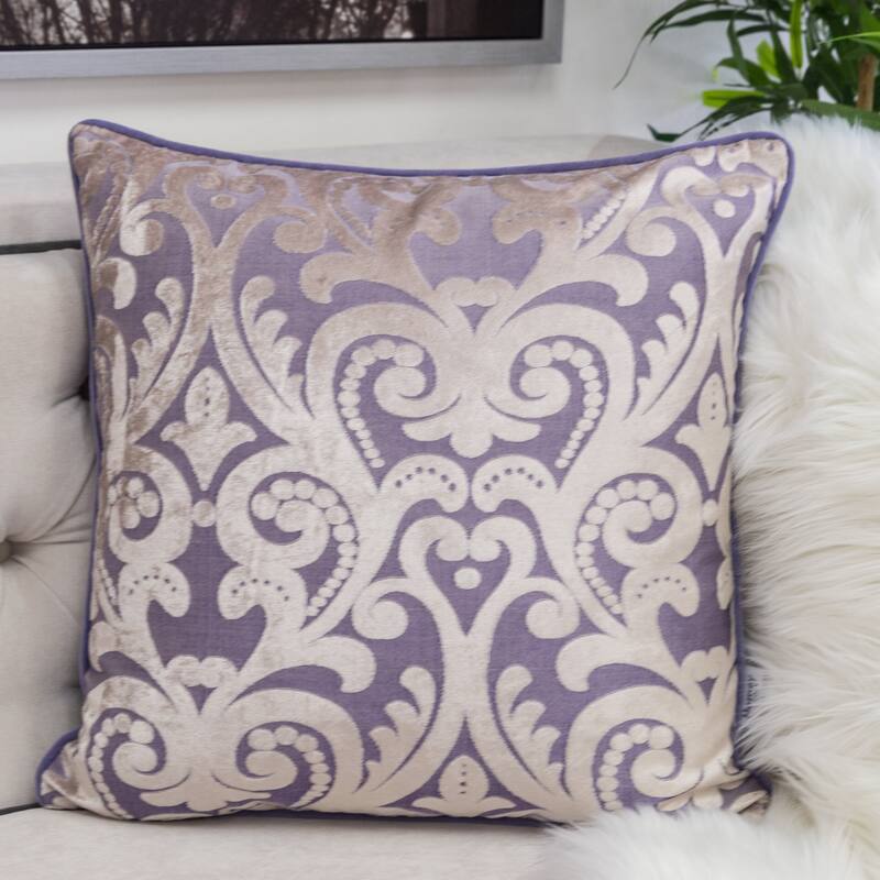Hailey Modern Velvet 20" Square Decorative Throw Pillow