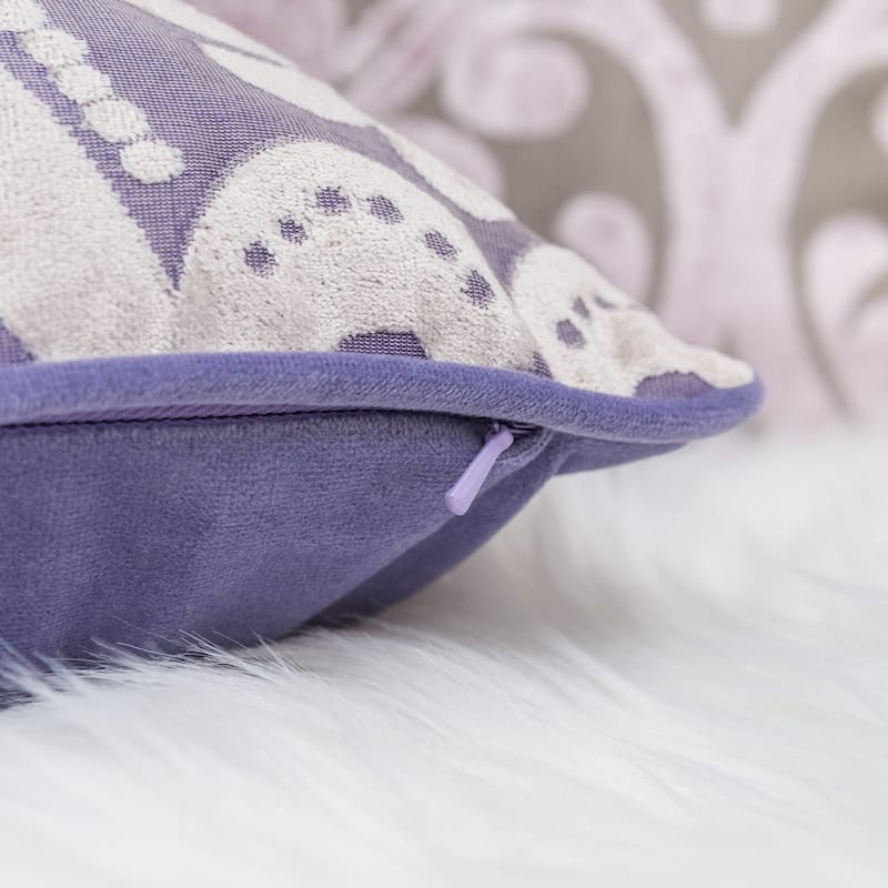 Hailey Modern Velvet 20" Square Decorative Throw Pillow