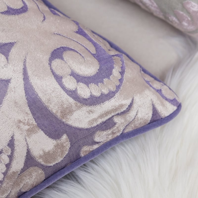 Hailey Modern Velvet 20" Square Decorative Throw Pillow