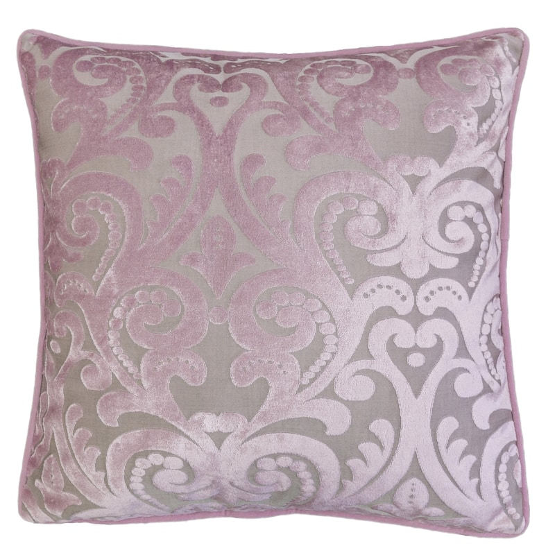 Hailey Modern Velvet 20" Square Decorative Throw Pillow - Blush