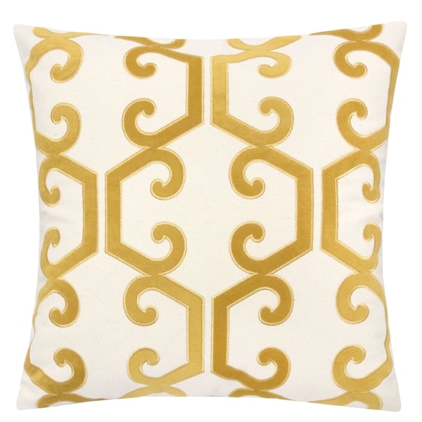 Carly Applique Embroidery 20" Square Decorative Throw Pillow. Opens flyout.