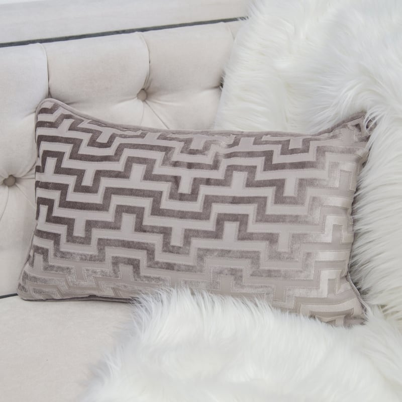 Jasmine Modern Maze 12"x20" Rectangle Decorative Throw Pillow