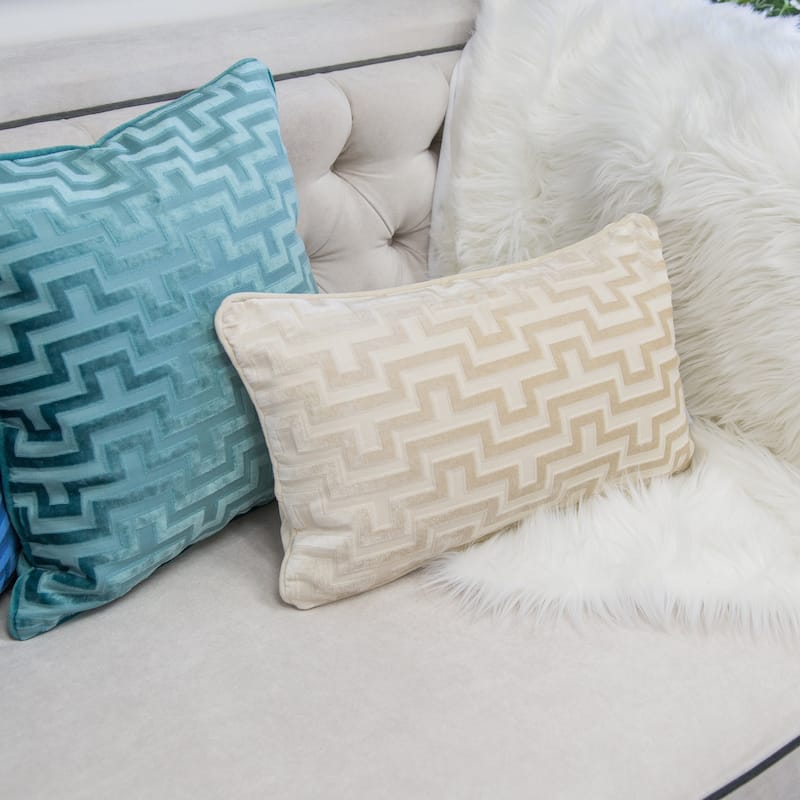 Jasmine Modern Maze 12"x20" Rectangle Decorative Throw Pillow