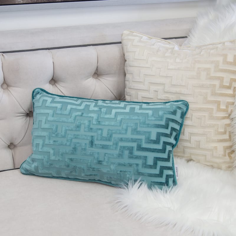 Jasmine Modern Maze 12"x20" Rectangle Decorative Throw Pillow