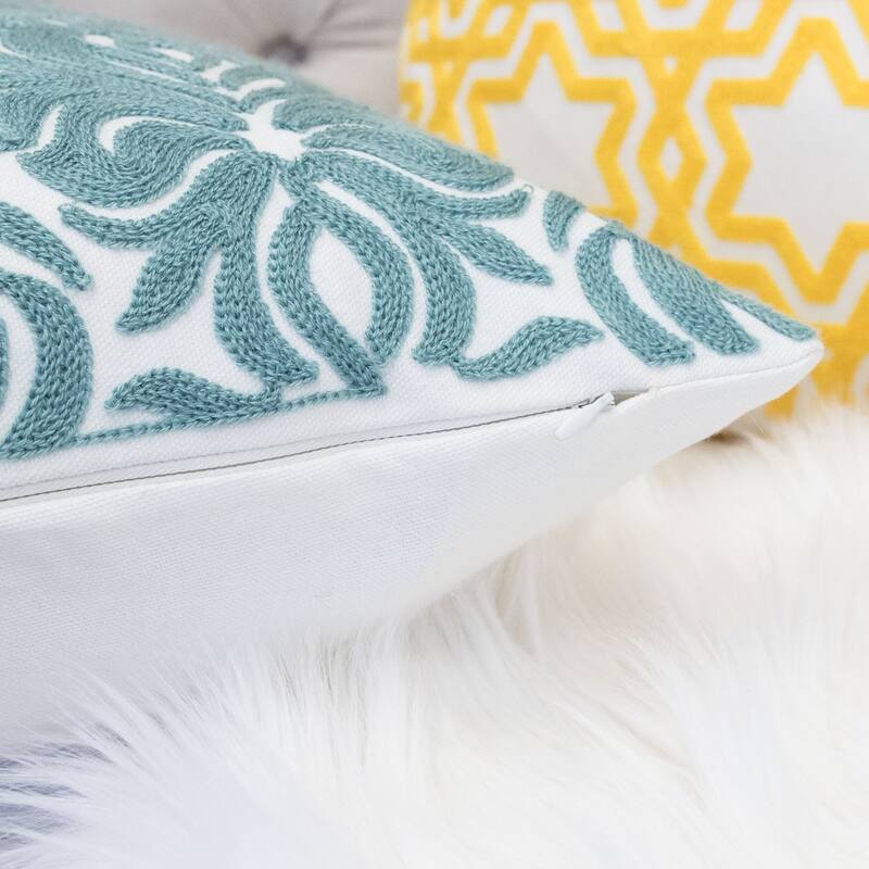 Riley Cotton 20" Square Decorative Throw Pillow