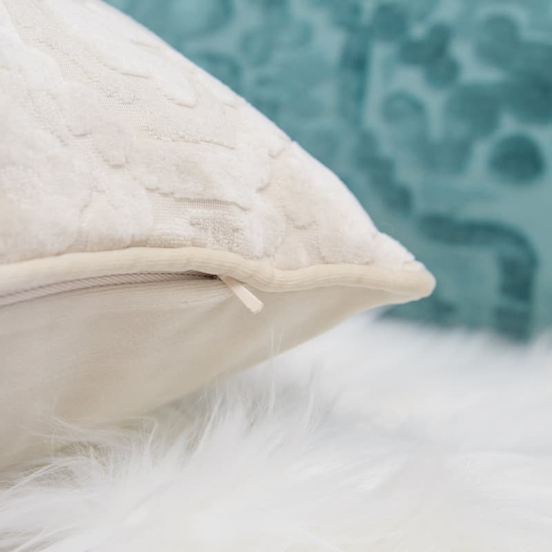 Iris Modern Cut Velvet 12"X20" Rectangle Decorative Throw Pillow