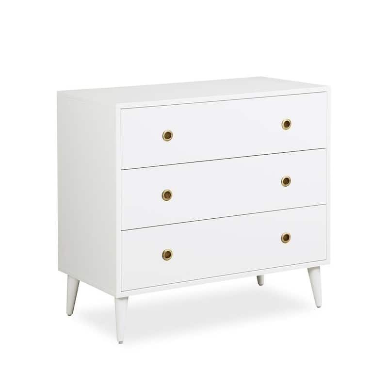 The Novogratz Harper 3-Drawer Storage Dresser Organizer - White