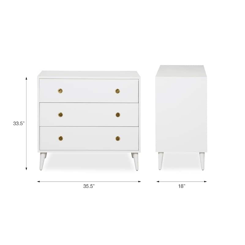 The Novogratz Harper 3-Drawer Storage Dresser Organizer