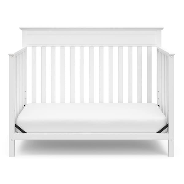 grey crib and changing table set