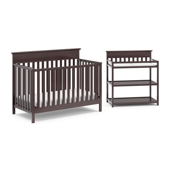 baby crib and changing table set