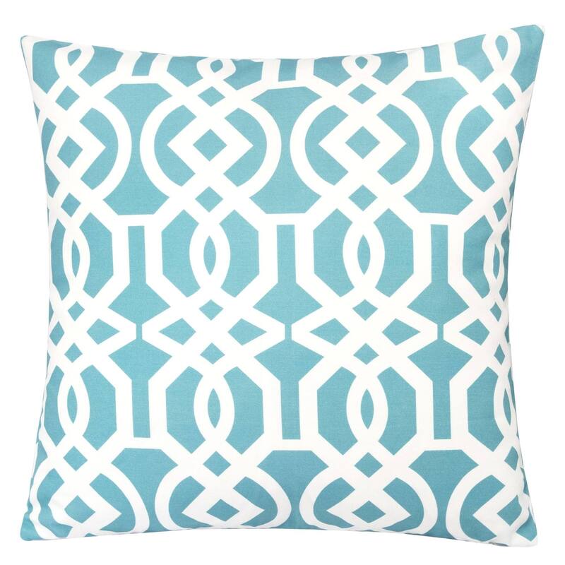 Outdoor Throw Pillow Classic Striped - Spa