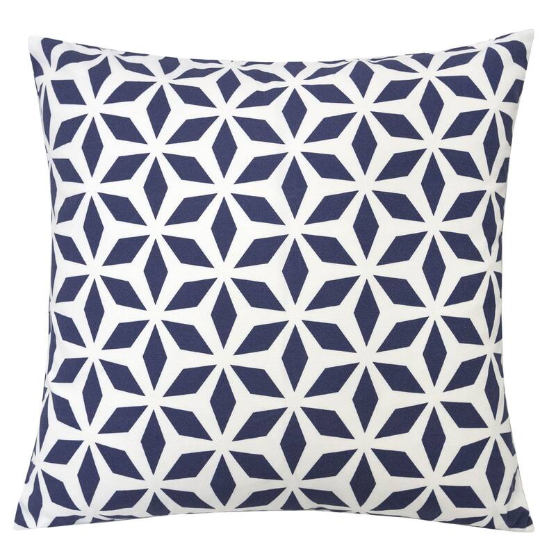 Outdoor Pillow, Aqua Crystal Grid