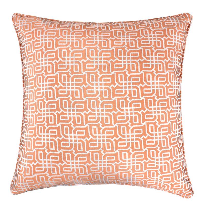 Diana Jacquard 20" Square Decorative Throw Pillow - Orange