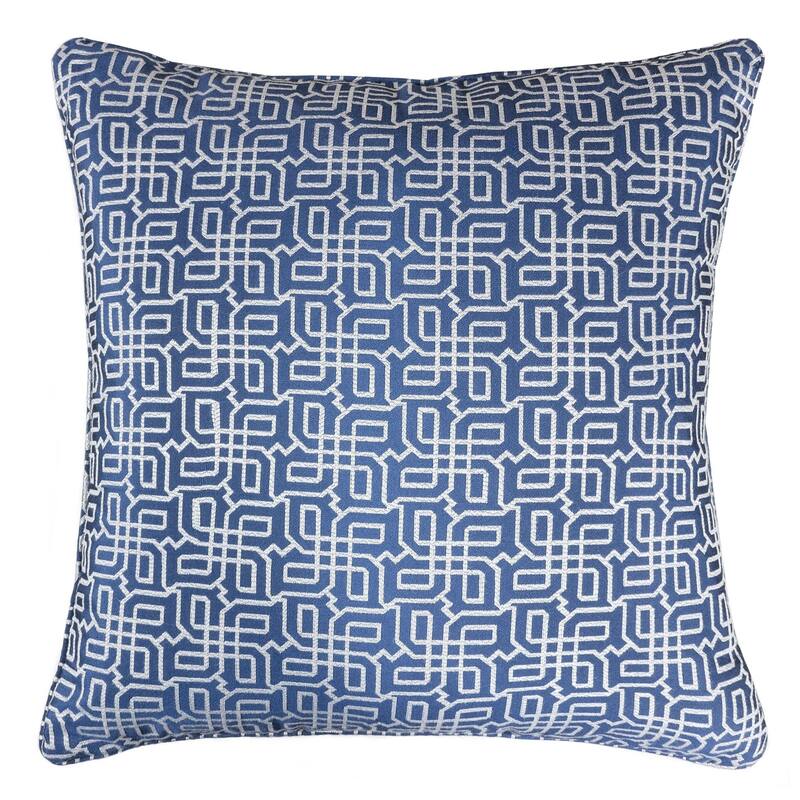 Diana Jacquard 20" Square Decorative Throw Pillow - Navy