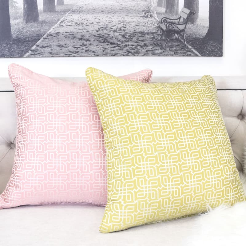 Diana Jacquard 20" Square Decorative Throw Pillow
