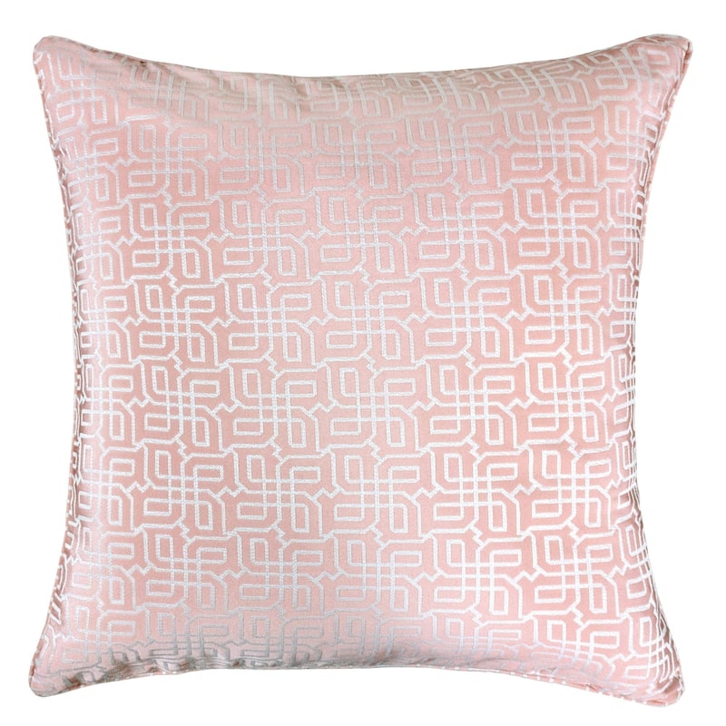 Diana Jacquard 20" Square Decorative Throw Pillow - RosePink