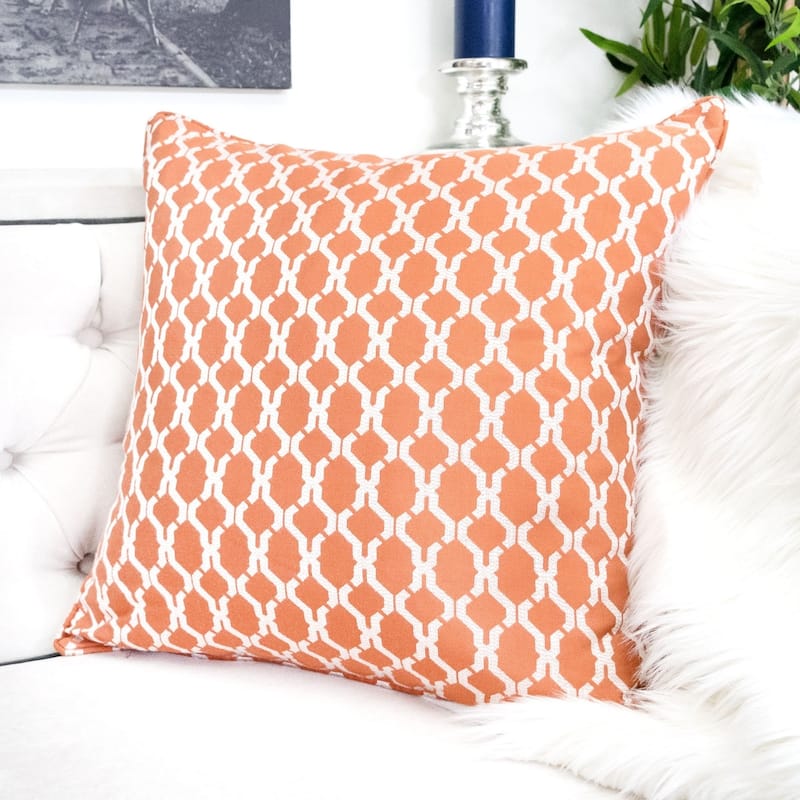 Georgia Jacquard 20" Square Decorative Throw Pillow