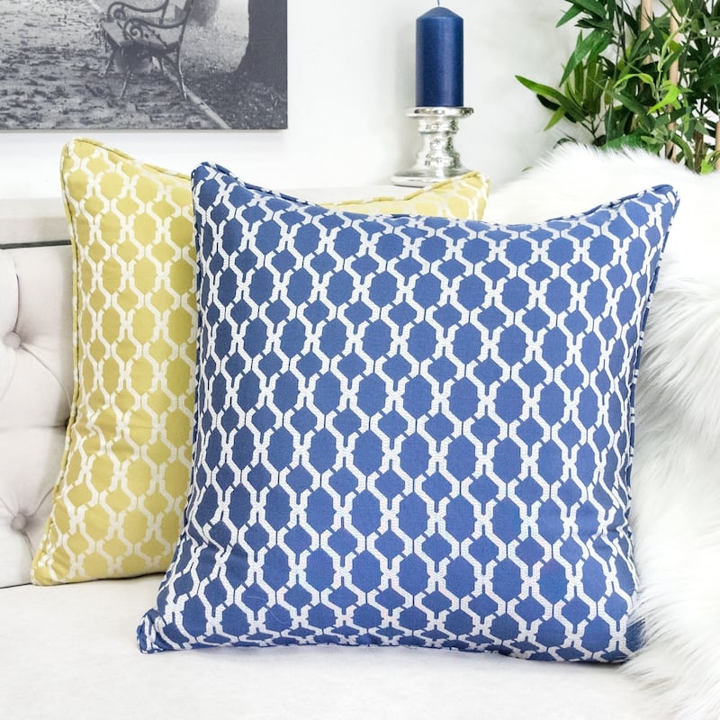 Georgia Jacquard 20" Square Decorative Throw Pillow