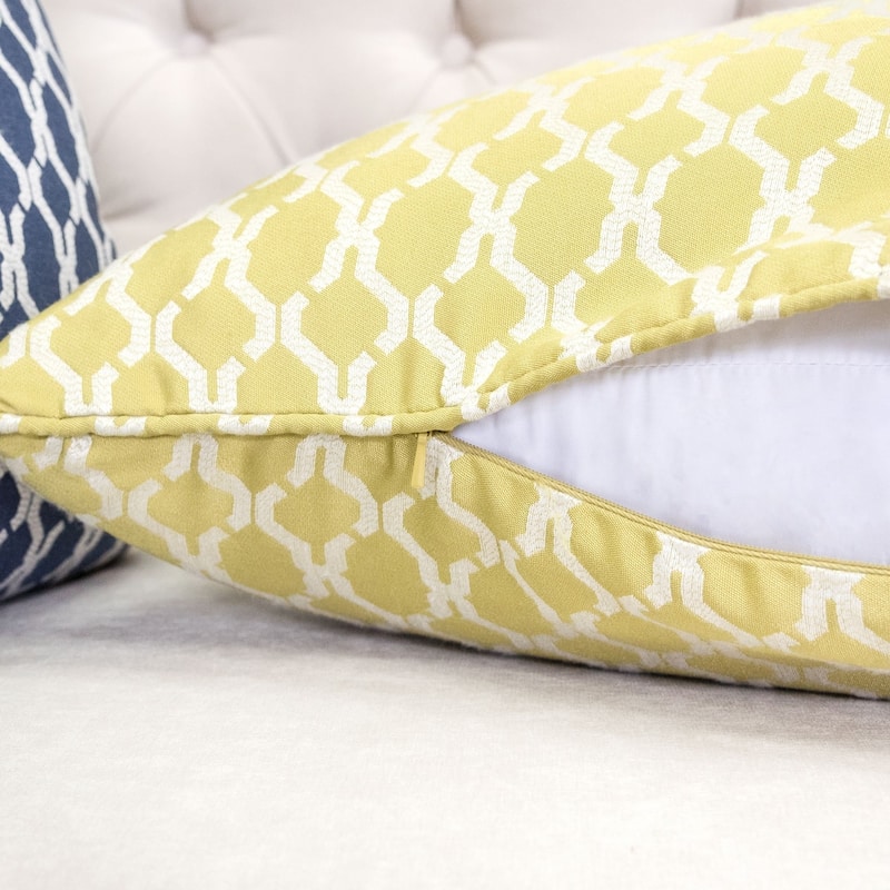 Georgia Jacquard 20" Square Decorative Throw Pillow
