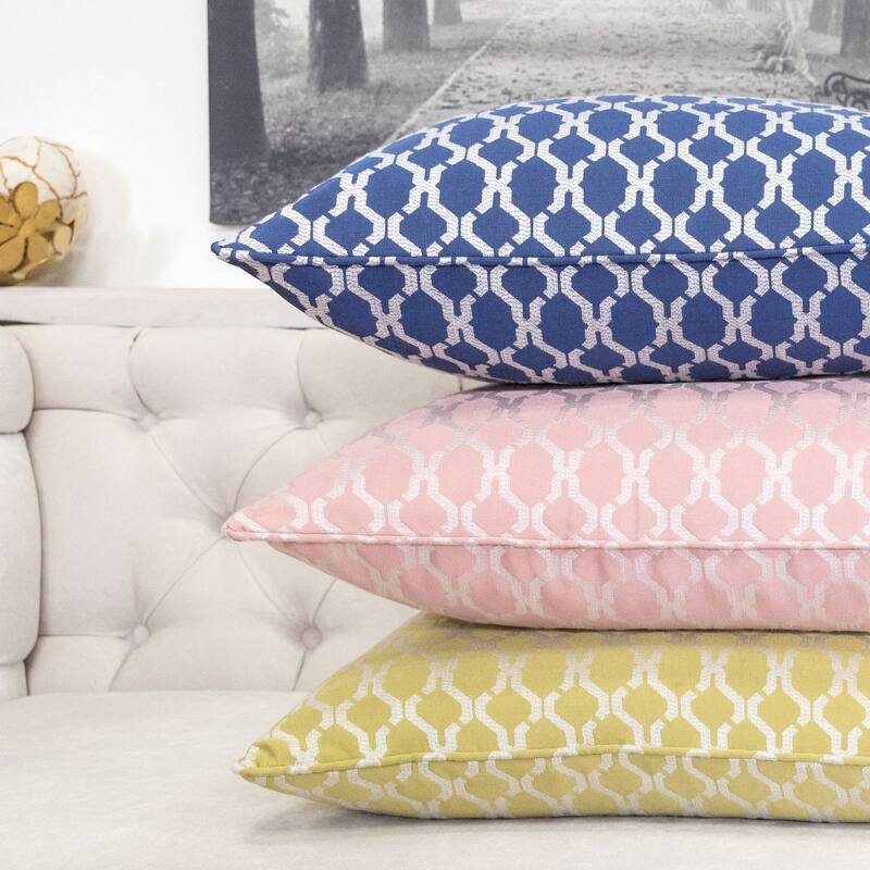 Georgia Jacquard 20" Square Decorative Throw Pillow