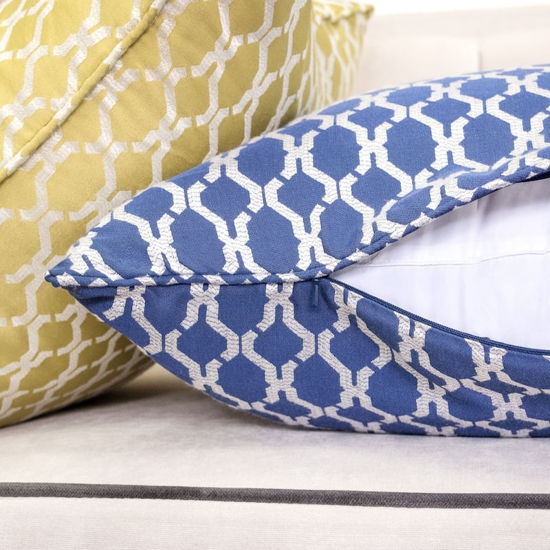 Georgia Jacquard 20" Square Decorative Throw Pillow