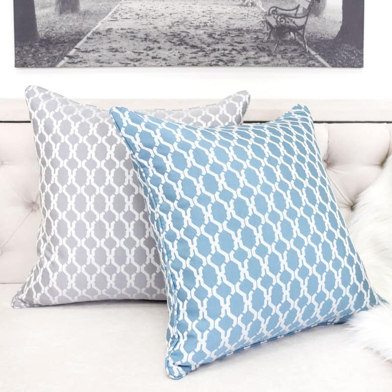 Georgia Jacquard 20" Square Decorative Throw Pillow